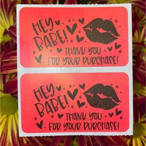 200 Personalized Thermal Label Stickers Shipping, Hey Babe
